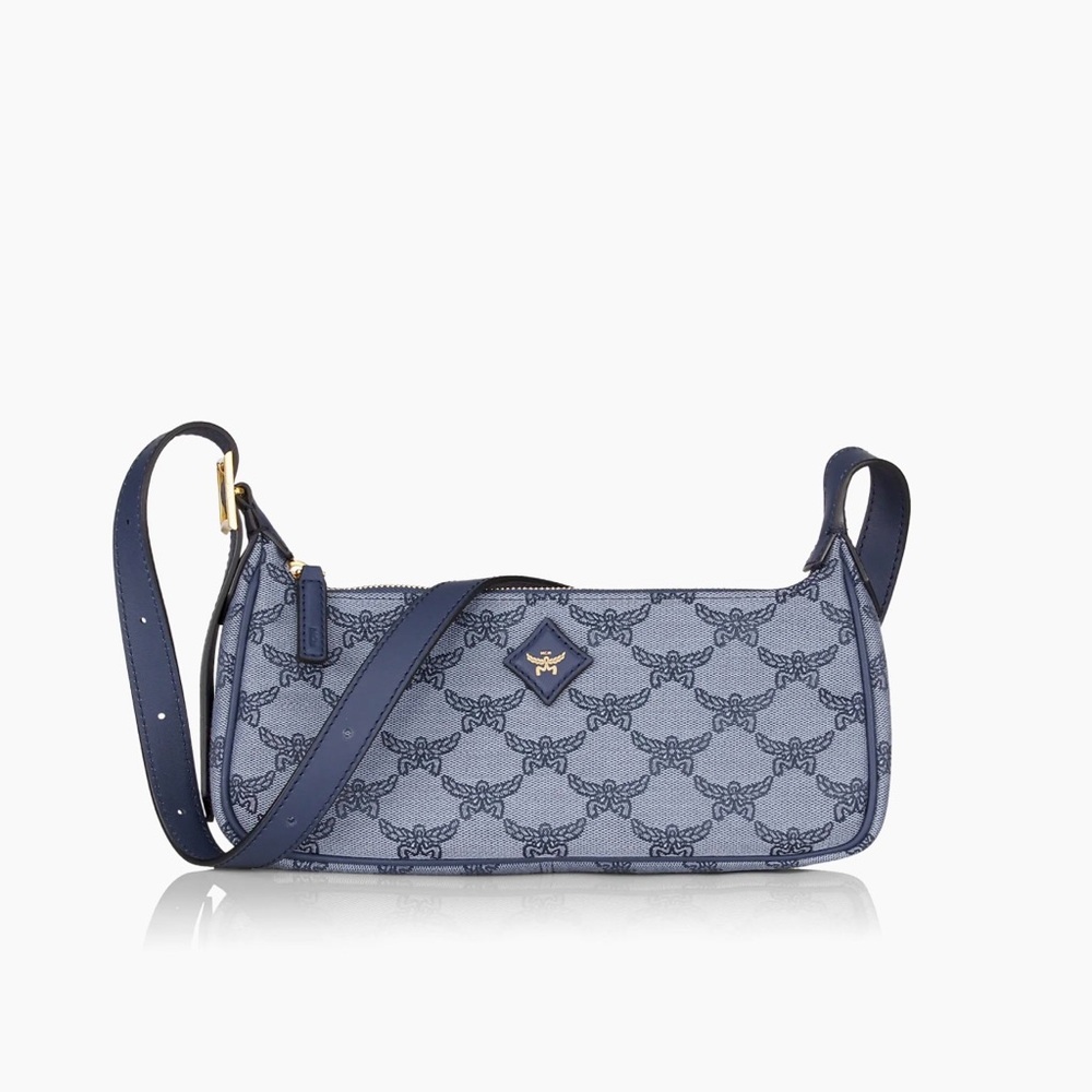 Elegant Blue Designer Shoulder Bag MCM